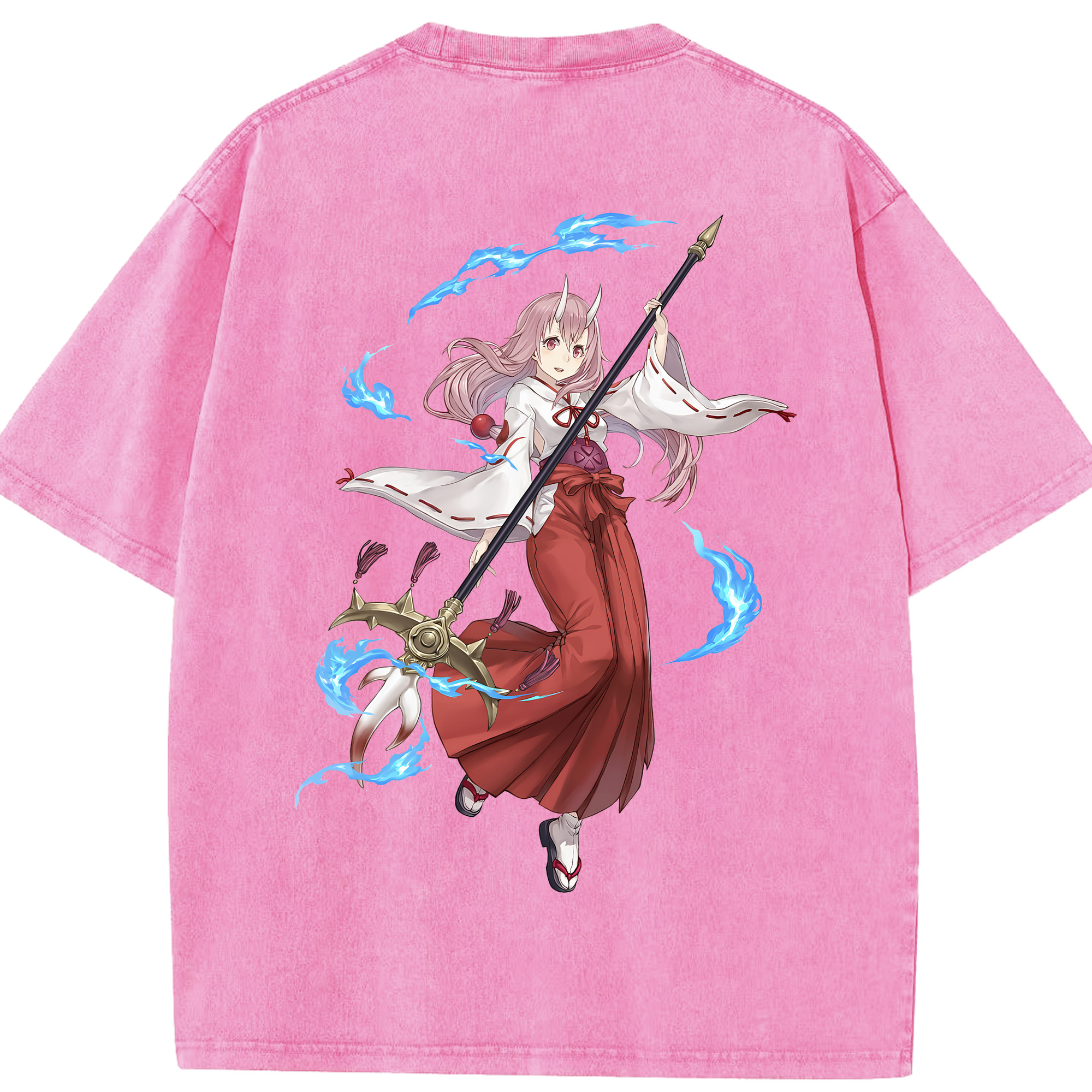 （画像用） 転スラ Regarding Reincarnated to Slime 綿100% ヴィンテージ風 半袖Tシャツ（背面プリント）